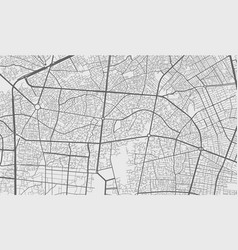 Urban City Map Isfahan Poster Grayscale Street