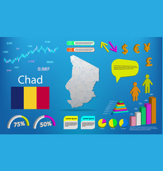 Chad Map Info Graphics - Charts Symbols Elements