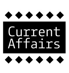 Current Affairs Stamp On White Background