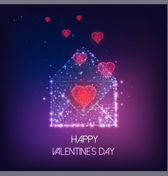 Futuristic Happy Valentines Day Greeting Card