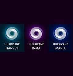 Graphic Banner Of Hurricanes Harvey Irma Maria