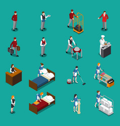 Hotel Staff Isometric Set