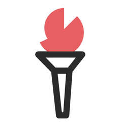 Olympic Torch Colored Stroke Icon