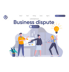 Business Dispute Landing Page With Header Team