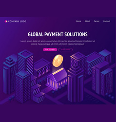 Global Payment Solutions Isometric Landing Page