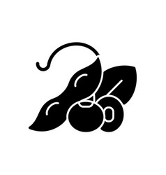 Soybean Black Glyph Icon