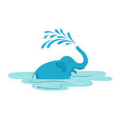 Elephant Playing In Water