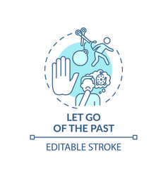 Let Go Past Turquoise Concept Icon