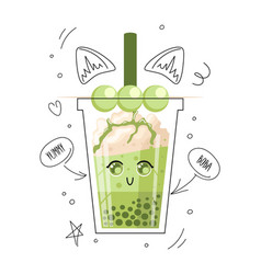 Matcha Bubble Tea Pearl Milk Boba Taiwans