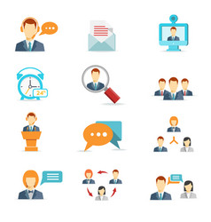 Business Communication And Web Conference Icons