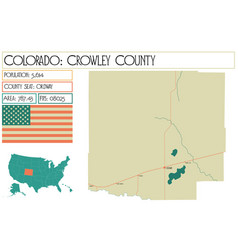 Large And Detailed Map Of Crowley County In