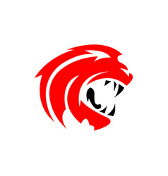 Open Mouth A Wild Lion Icon Logo