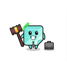 Sticky Notes Mascot As A Lawyer