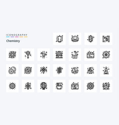 25 Chemistry Line Icon Pack