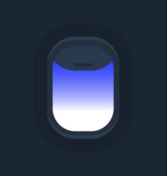 Airplane Windows With Cloudy Blue Sky Outside