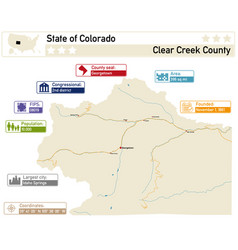 Detailed Infographic And Map Of Clear Creek