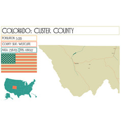 Large And Detailed Map Of Custer County In