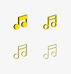 Musical Note Icons Set Logo