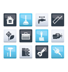 Construction And Do It Yourself Icons Over