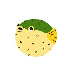 Cute Funny Spiked Puffer Fish Exotic Tropical