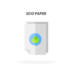 Eco Paper Icon Flat