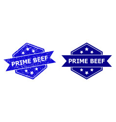 Hexagonal Prime Beef Stamp Seal With Distress