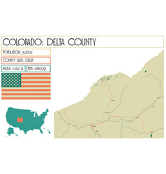 Large And Detailed Map Of Delta County In