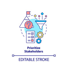 Prioritize Stakeholders Concept Icon