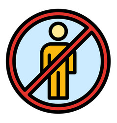 Avoid Person Icon Flat