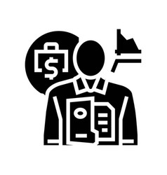 Business Scientist Worker Glyph Icon