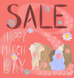 Card For Womens Day On March 8 Sale Invitation