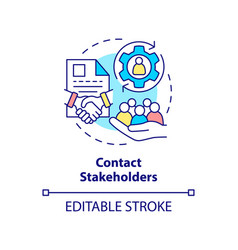 Contact Stakeholders Concept Icon