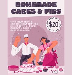 Poster Homemade Cakes And Pies Concept