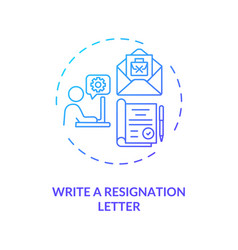 Write A Resignation Letter Concept Icon