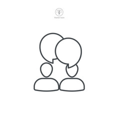 Discussion People Talking Icon Symbol Template