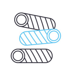 Macaroni Line Icon Outline Symbol