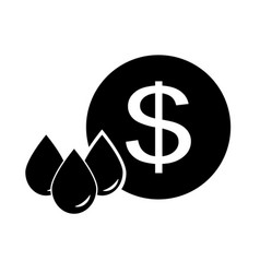 Oil Price Silhouette Icon