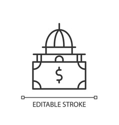 Federal Financial Support Linear Icon