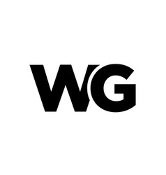 Letter W And G Wg Logo Design Template Minimal