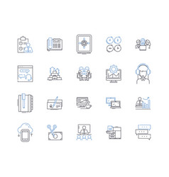 Association Leadership Line Icons Collection