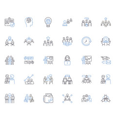 Business Strategy Line Icons Collection