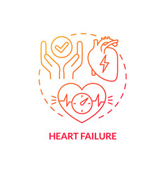 Heart Failure Red Gradient Concept Icon