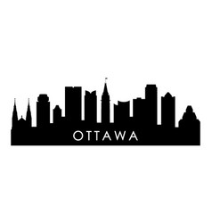 Ottawa Skyline Silhouette Black City