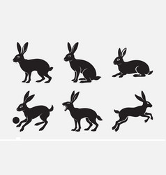 Print Ultimate Hare Silhouette Set