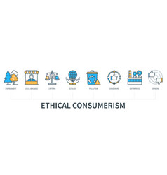 Ethical Consumerism Infographics In Minimal Flat