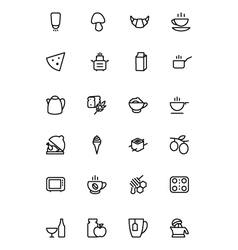 Food Outline Icons 11 Royalty Free Vector Image