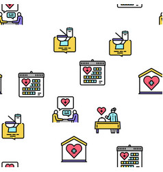 Homecare Services Seamless Pattern