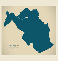 Modern City Map - Fremont California City