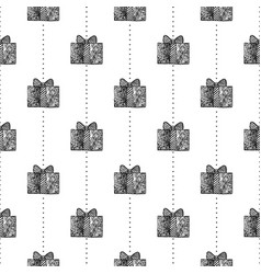 A Seamless Pattern Of Handdrawn Gift Boxes