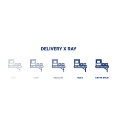 Delivery X Ray Icon Thin Light Regular Bold Black